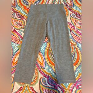 Lululemon Wunder Under Crop Leggings Heathered Tidewater Teal Size 10